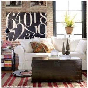 Rare Pottery Barn Numbers Canvas